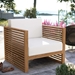 Carlsbad Teak Wood Outdoor Patio Armchair - Natural White - MOD11051