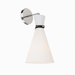 Starlight 1-Light Wall Sconce - White Polished Nickel 