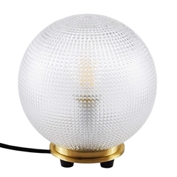 Destiny Glass and Metal Table Lamp - Satin Brass 