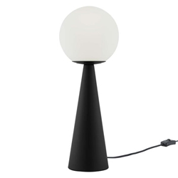 Apex Glass Globe Glass Table Lamp - White Black 