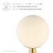 Apex Glass Globe Glass Table Lamp - White Satin Brass - MOD11115
