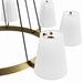 Surround 8-Light Chandelier - White Satin Brass - MOD11145