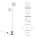 Logic Terrazzo Floor Lamp  2 Lights- White - MOD11149