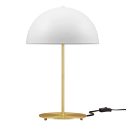 Ideal Metal Table Lamp - White Satin Brass 