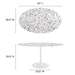 Lippa 60" Oval Terrazzo Dining Table - White White - MOD11177