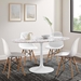 Lippa 60" Oval Terrazzo Dining Table - White White - MOD11177