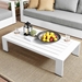 Tahoe Outdoor Patio Powder-Coated Aluminum Coffee Table - White - MOD11209
