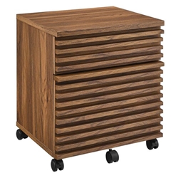 Render Wood File Cabinet - Walnut 