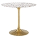 Lippa 36" Round Terrazzo Dining Table - Gold White - MOD11224
