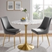 Lippa 36" Round Terrazzo Dining Table - Gold White - MOD11224