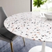 Lippa 48" Round Terrazzo Dining Table - White White - MOD11225
