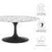 Lippa 36" Round Terrazzo Coffee Table - Black White - MOD11231
