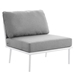 Stance Outdoor Patio Aluminum Large Sectional Sofa - White Gray - MOD11303