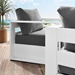 Tahoe Outdoor Patio Powder-Coated Aluminum 2-Piece Armchair Set - White Charcoal - MOD11305