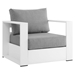 Tahoe Outdoor Patio Powder-Coated Aluminum 2-Piece Armchair Set - White Gray - MOD11307