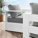 Tahoe Outdoor Patio Powder-Coated Aluminum 2-Piece Armchair Set - White Gray - MOD11307