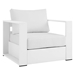 Tahoe Outdoor Patio Powder-Coated Aluminum 2-Piece Armchair Set - White White - MOD11308