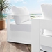 Tahoe Outdoor Patio Powder-Coated Aluminum 2-Piece Armchair Set - White White - MOD11308