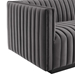Conjure Channel Tufted Performance Velvet 4-Piece Sectional - Black Gray- Style C - MOD11326