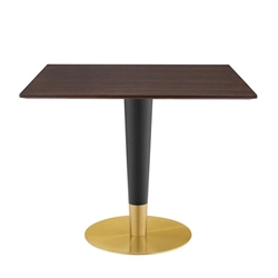 Zinque 36" Square Dining Table - Gold Cherry Walnut 