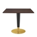 Zinque 36" Square Dining Table - Gold Cherry Walnut - MOD11446