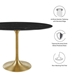 Lippa 48" Oval Artificial Marble Dining Table - Gold Black - MOD11448
