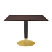 Zinque 40" Square Dining Table - Gold Cherry Walnut - MOD11453