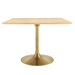 Lippa 40" Square Wood Dining Table - Gold Natural - MOD11456