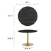 Lippa 40" Round Artificial Marble Dining Table - Gold Black - MOD11457
