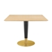 Zinque 40" Square Dining Table - Gold Natural - MOD11460