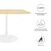 Lippa 40" Square Wood Grain Dining Table - White Natural - MOD11471
