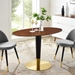 Zinque 48" Oval Dining Table - Gold Walnut - MOD11486