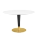 Zinque 47" Dining Table - Gold White - MOD11493