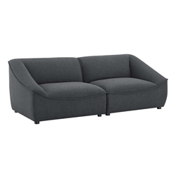 Comprise 2-Piece Loveseat - Charcoal 