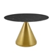Tupelo 47" Artificial Marble Dining Table - Gold Black - MOD11566