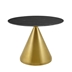 Tupelo 40" Artificial Marble Dining Table - Gold Black