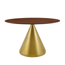 Tupelo 48" Oval Dining Table - Gold Walnut 