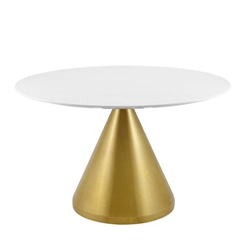 Tupelo 47" Dining Table - Gold White 