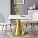 Tupelo 36" Square Dining Table - Gold White - MOD11589