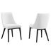 Viscount Dining Side Chair Fabric Set of 2 - White
