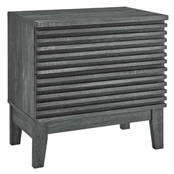 Render Two-Drawer Nightstand - Charcoal 