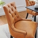 Regent Tufted Vegan Leather Dining Chair - Tan - MOD11693