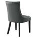 Regent Tufted Vegan Leather Dining Chair - Gray - MOD11694