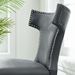 Curve Vegan Leather Dining Chair - Gray - MOD11696
