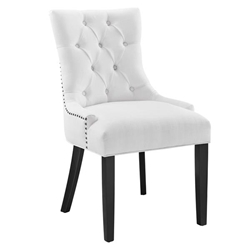 Regent Tufted Fabric Dining Chair - White 