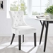 Regent Tufted Fabric Dining Chair - White - MOD11697