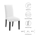 Parcel Dining Upholstered Fabric Side Chair - White - MOD11701