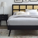 Sidney Cane and Wood King Platform Bed With Splayed Legs - Black - MOD11721