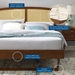 Sierra Cane and Wood King Platform Bed With Angular Legs - Walnut - MOD11725
