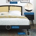 Sierra Cane and Wood King Platform Bed With Splayed Legs - Black - MOD11726